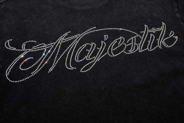 Football Catch Moment Rhinestone Print Washed Tee 29060785