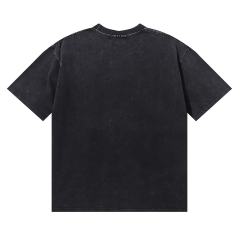 Angel Devil Friends Hotfix Rhinestone Print Washed Tee 28874488