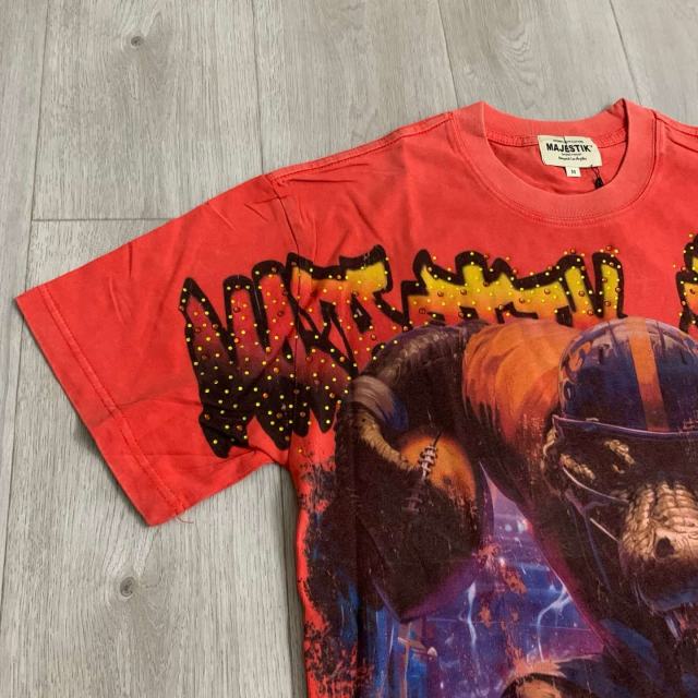 Crocodile Rugby Player Rhinestone Print Washed Tee 29064545