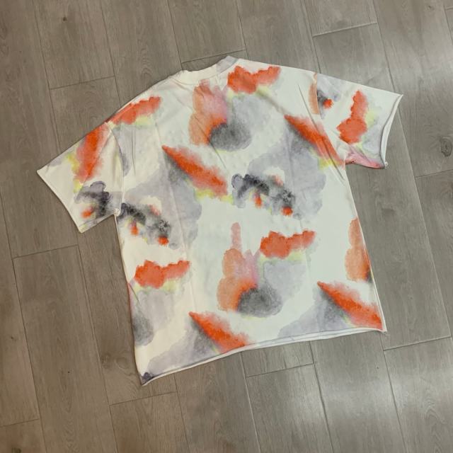 Tie-dye Space Skull Rhinestone Print Washed Tee 29064550