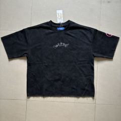 Dark High-Street Rebellious Rhinestone Print Washed Tee 11 colors 29077647