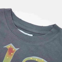 UFO Cowboy Rhinestone Print Washed Tee 28930931