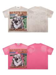 Jesus And Virgin Mary Religious Rhinestone Print Washed Tee 2 colors 29060788