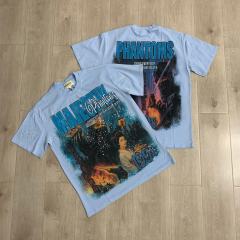 Ninja And Geisha Rhinestone Print Washed Tee 29064546
