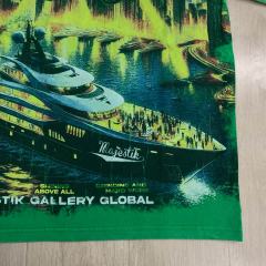 Yacht Tour Night Scene Rhinestone Print Washed Tee 29064539