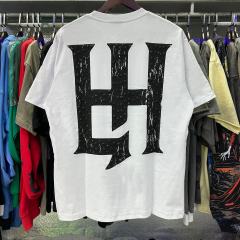 Basic Minimalist Logo Rhinestone Print Tee 4 colors 28751255