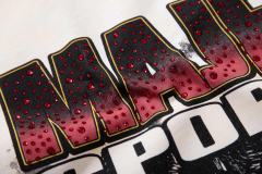 Rottweiler Rugby Rhinestone Print Washed Sleeveless Tee 29065104