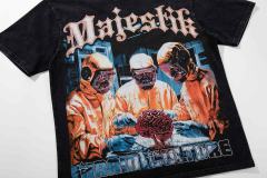Sci-Fi Brain Surgery Rhinestone Print Washed Tee 29060731