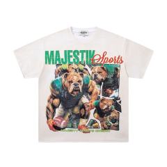 Collage Bulldog No.00 Rhinestone Print Washed Tee 29060734