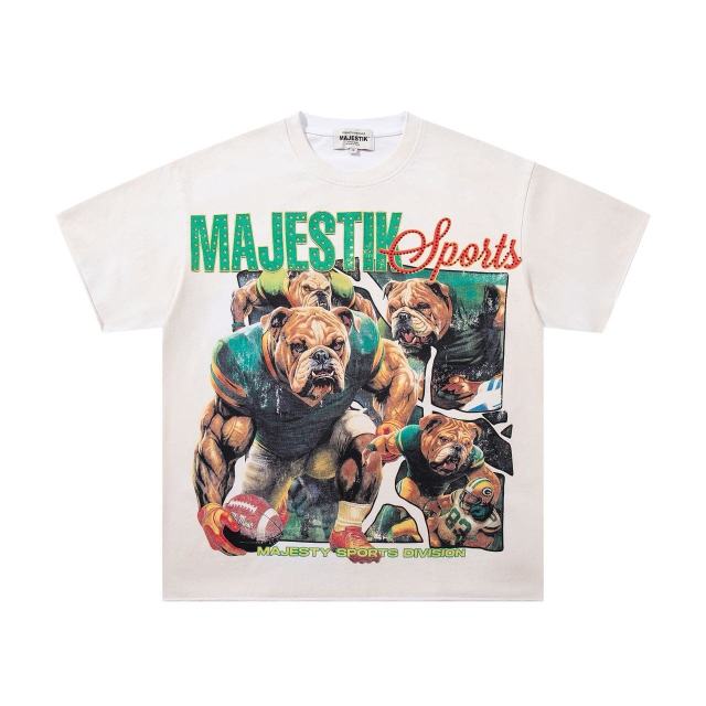Collage Bulldog No.00 Rhinestone Print Washed Tee 29060734