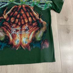 Flame Halo Praying Hands Print Washed Tee 29053837