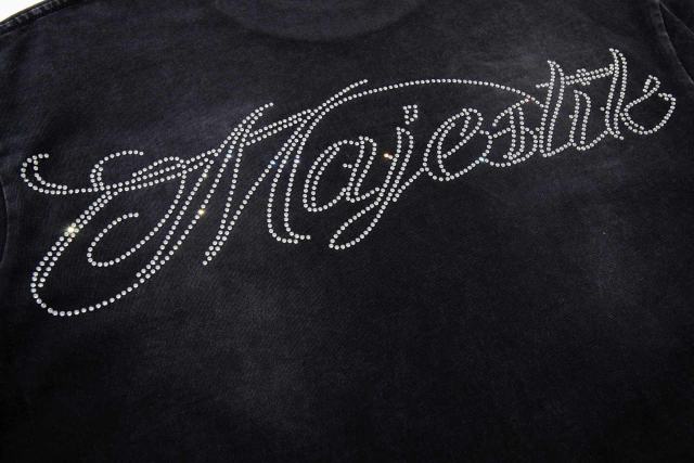 Space Knight Rhinestone Print Washed Tee 29065101