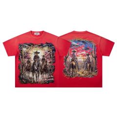 Alien Cowboy UFO Rhinestone Print Washed Tee 29060771