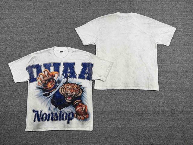 Football Tiger Rhinestone Print Washed Tee 29053840