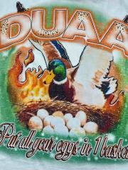 Funny Mallard Duck Rhinestone Print Washed Tee 29053847