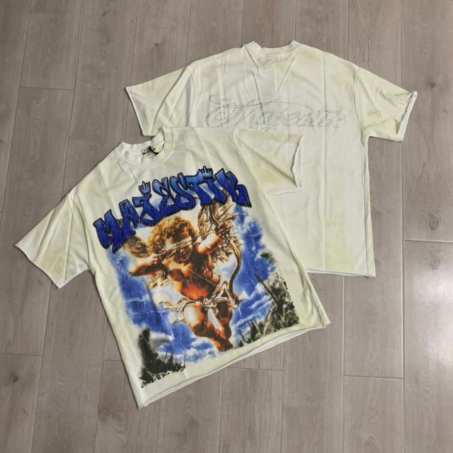 Blindfolded Cupid Archer Rhinestone Print Washed Tee 29064537