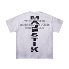 Sinner Series Double Hands Rhinestone Print Washed Tee 29060740
