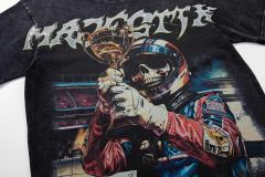 Racing Skull Champion Trophy Rhinestone Print Washed Tee 29065100