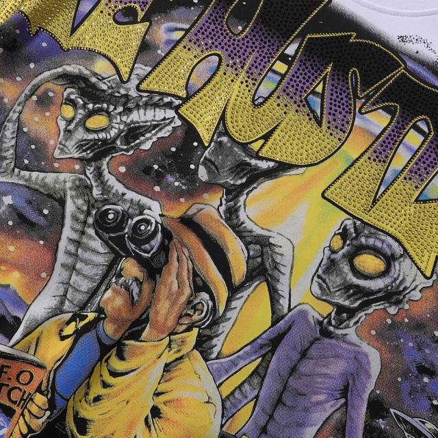 Alien Hunter Tracking Rhinestone Print Tee 2 colors 29082348
