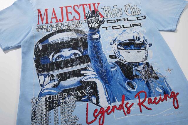 Legend Racing Tour Rhinestone Print Washed Tee 29060723