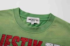 Never Slow Down Slogan Rhinestone Print Washed Tee 29060770