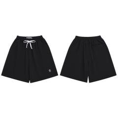 BAPE Solid Black Mini Ape Head Embroidered Basic Sweat Shorts