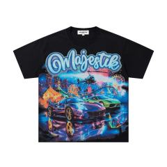 Neon City Supercar Rhinestone Print Washed Tee 29060780