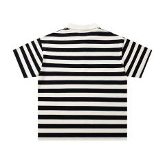 Skull Striped Rhinestone Print Zipper Polo Tee 29065103