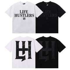 Basic Minimalist Logo Rhinestone Print Tee 4 colors 28751255