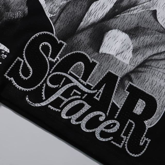 Scar Face Rhinestone Print Tee 28751254
