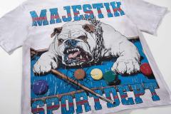 Billiards Aesthetic Bulldog Rhinestone Print Washed Tee 2 colors 29060725