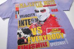 Death Race Motorcycle Slogan Rhinestone Print Washed Tee 2 colors 29060781