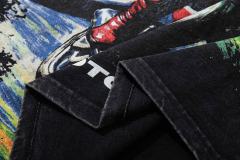 Retro Motorcycle Event Rhinestone Print Washed Tee 2 colors 29060730