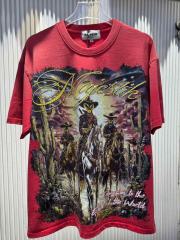 Alien Cowboy UFO Rhinestone Print Washed Tee 29060771