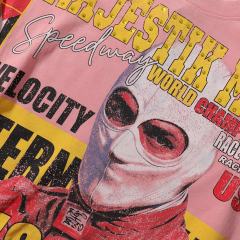 Against The World Racing Rhinestone Print Washed Tee 29060773