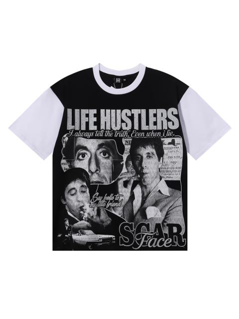 Scar Face Rhinestone Print Tee 28751254