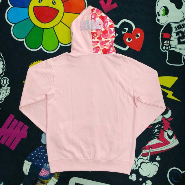 Bape Baby Milo Camo Shark Full Zip Double Hood Hoodie Jacket Black