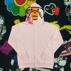 Bape Baby Milo Camo Shark Full Zip Double Hood Hoodie Jacket Black