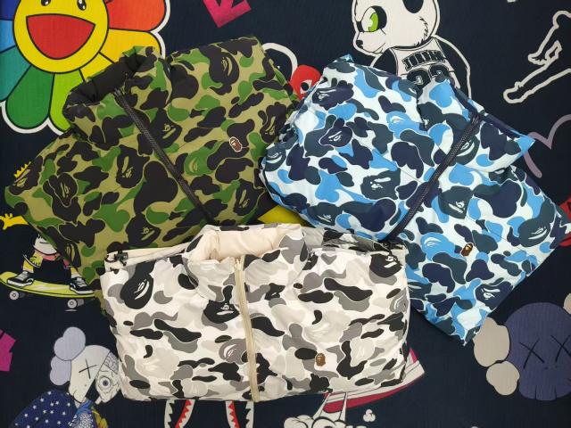 4 Colors Bape Reversible ABC Camo Padded Cotton Jacket