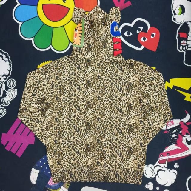 Bape Full Leopard ABC Camo Shark Full Zip Hoodie Jacket