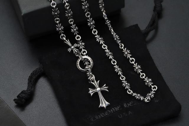 CH Adjustable Floral Cross Pull Toggle Y-Drop Necklace