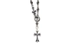 CH Adjustable Floral Cross Pull Toggle Y-Drop Necklace