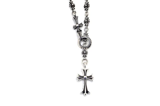 CH Adjustable Floral Cross Pull Toggle Y-Drop Necklace