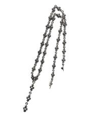 CH Full Crystal Cross Floral Station Chain Set Necklace