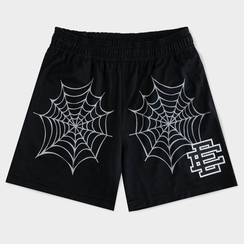 [Buy 1 Get 1 FREE] EE Spider Web Print Mesh Shorts