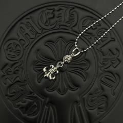 CH Vintage Fleur-de-lis Ball Charm Mini Ball Chain Necklace