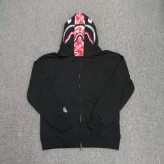 Bape Black Pink Camo Lined Shark Full Zip Hoodie