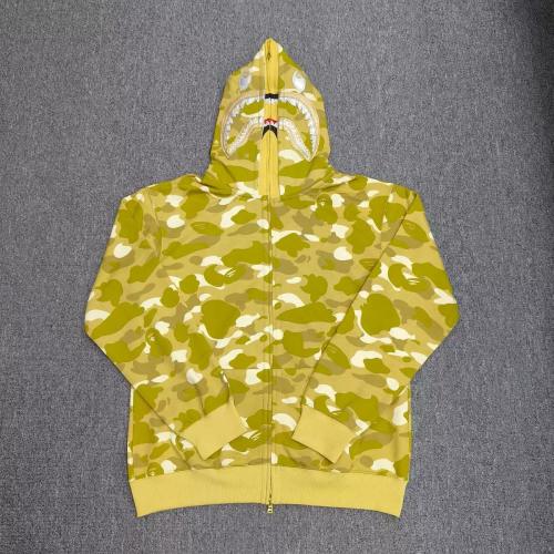 Bape Yellow Camo Shark Full Zip Hoodie