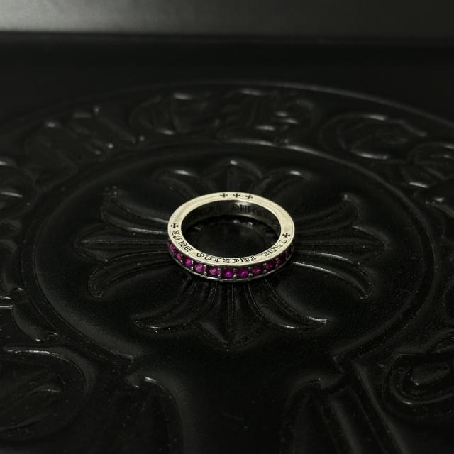 CH Silver Pink Ruby Full Eternity Band Ring