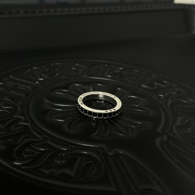 CH Silver Black Onyx Full Eternity Band Ring